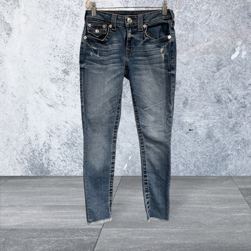- True Religion Skinny Jeans with Raw Hem. EUC